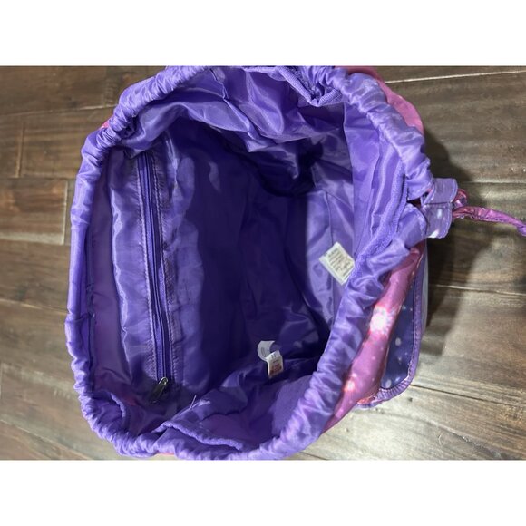 Mossimo Supply Co Galaxy Print Backpack Purple Adjustable Straps Zipper Pockets - Picture 5 of 12